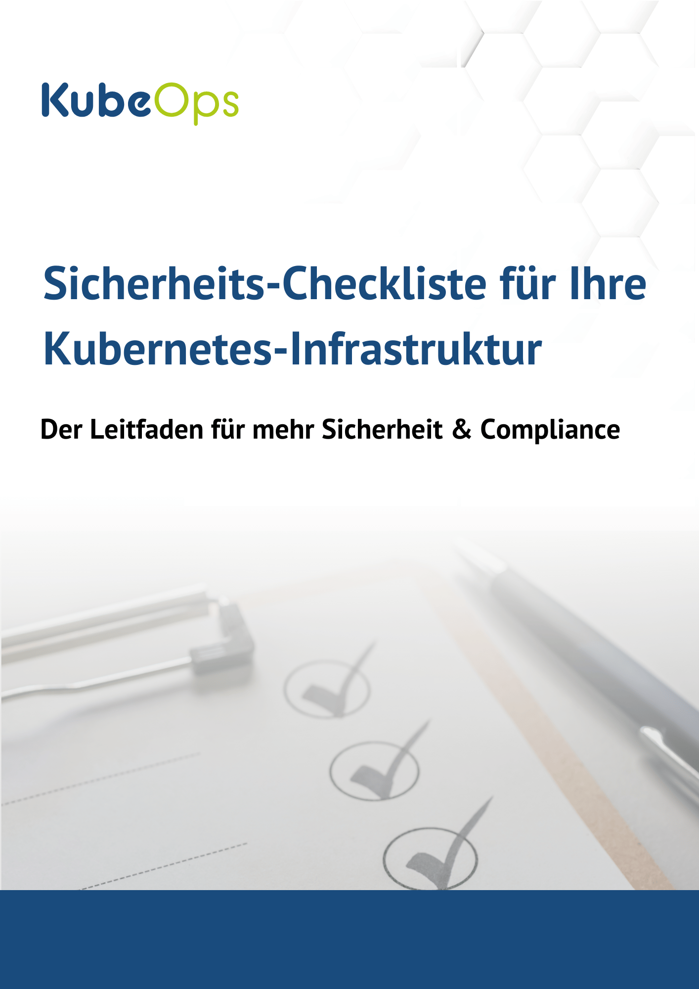 Titelbild des Whitepapers „Kubernetes-Sicherheit in kritischen Infrastrukturen“ mit KubeOps-Logo, Titel, Untertitel und einer Stadtlandschaft mit vernetzten Datenströmen.